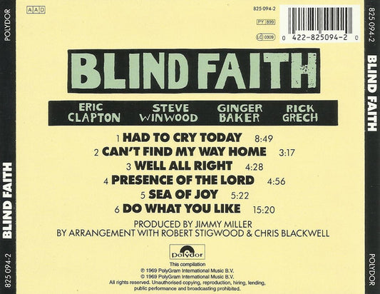 Blind Faith (2) : Blind Faith (CD, Album, RE)