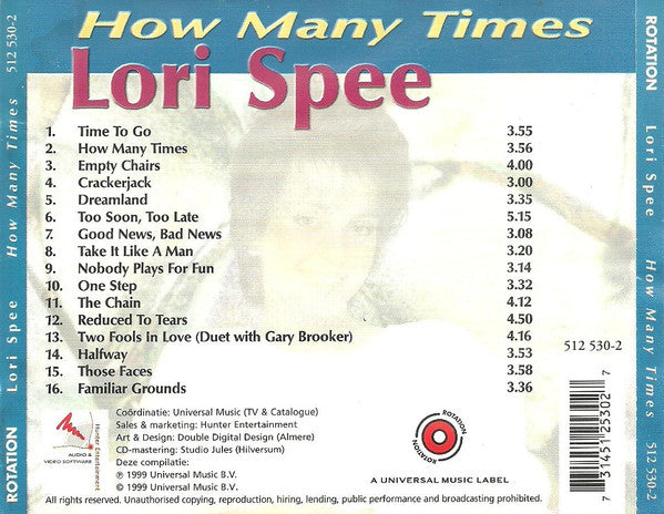 Lori Spee : How Many Times (CD, Comp)