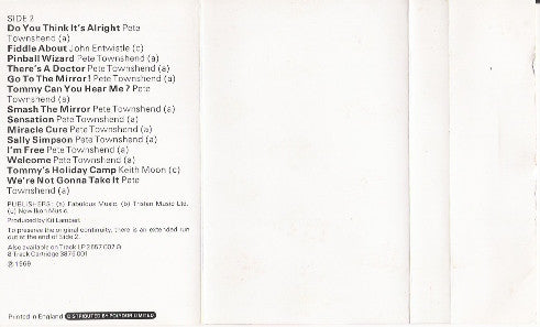 The Who : Tommy (Cass, Album, RE, Dou)