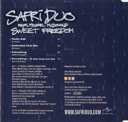 Safri Duo feat. Michael McDonald : Sweet Freedom (CD, Maxi)