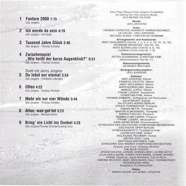Udo Jürgens : Ich Werde Da Sein (CD, Album)