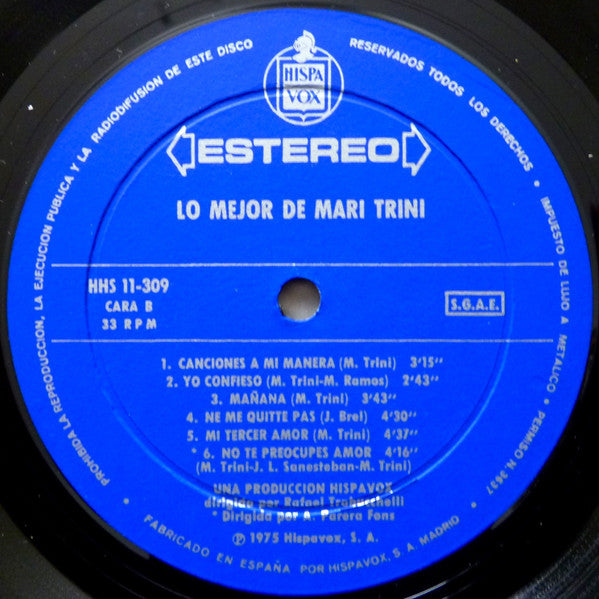 Mari Trini : Lo Mejor De Mari Trini (LP, Comp)
