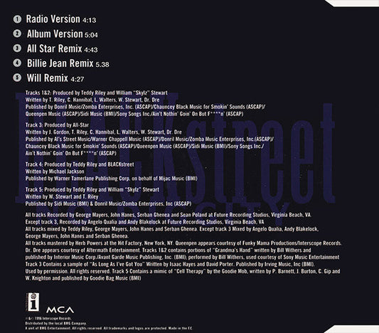 Blackstreet Featuring Dr. Dre : No Diggity (CD, Single)