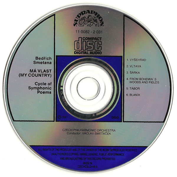 Bedřich Smetana, The Czech Philharmonic Orchestra, Václav Smetáček : Má Vlast = My Country (CD, Album)