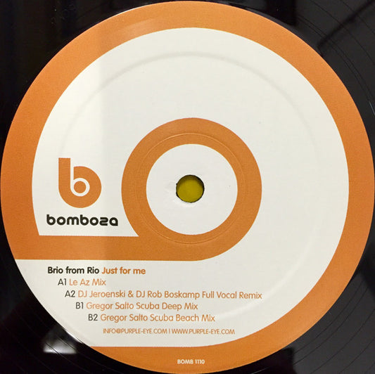 Brio From Rio : Just For Me (12")