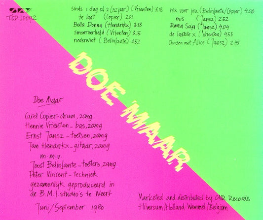 Doe Maar : Skunk (CD, Album, RE)