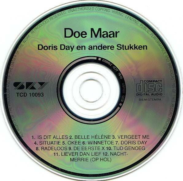 Doe Maar : Doris Day En Andere Stukken (CD, Album, RE)