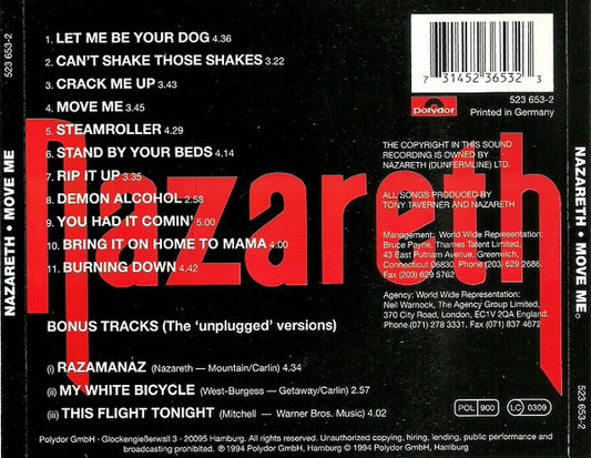 Nazareth (2) : Move Me (CD, Album)