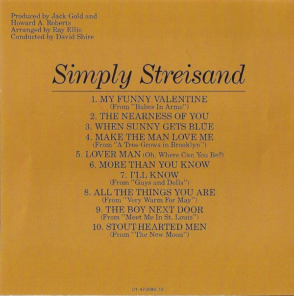 Barbra Streisand : Simply Streisand (CD, Album, RE)