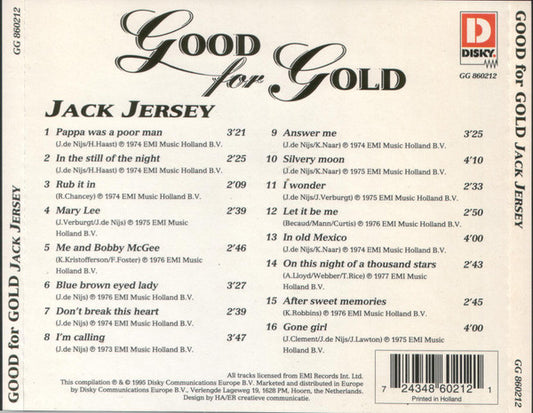 Jack Jersey : Good For Gold (CD, Comp)