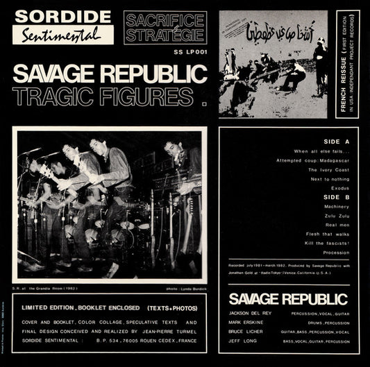 Savage Republic : Tragic Figures (LP, Album, Ltd, Num, RE)