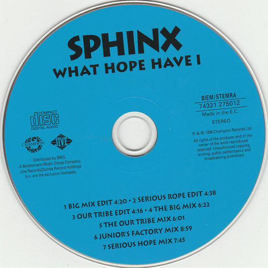 Sphinx : What Hope Have I (CD, Maxi)