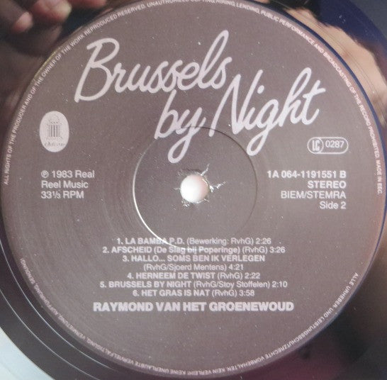 Raymond van het Groenewoud : Music From The Film Brussels By Night (LP, Album)