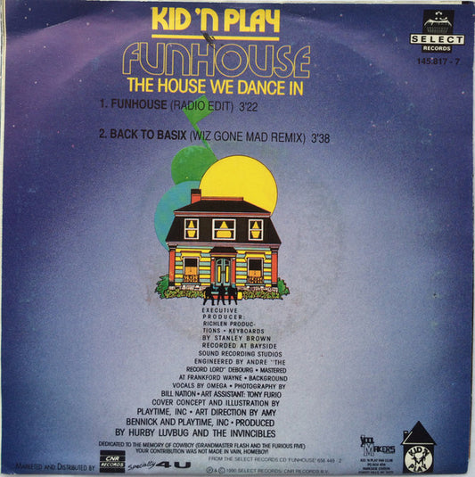 Kid 'N' Play : Funhouse (The House We Dance In) (7", Single)