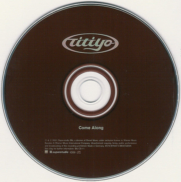 Titiyo : Come Along (CD, Single, Car)