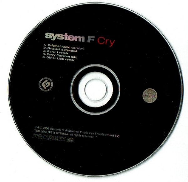 System F : Cry (CD, Maxi)