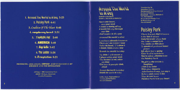 Prince And The Revolution : Around The World In A Day (CD, Album, Tar)