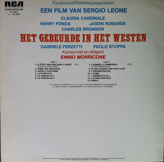 Ennio Morricone : Het Gebeurde In Het Westen (Il Était Une Fois Dans L'ouest / Once Upon A Time In The West) (LP, Album, RE)