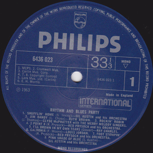 Various : Rhythm & Blues Party (LP, Comp, Mono, RE)