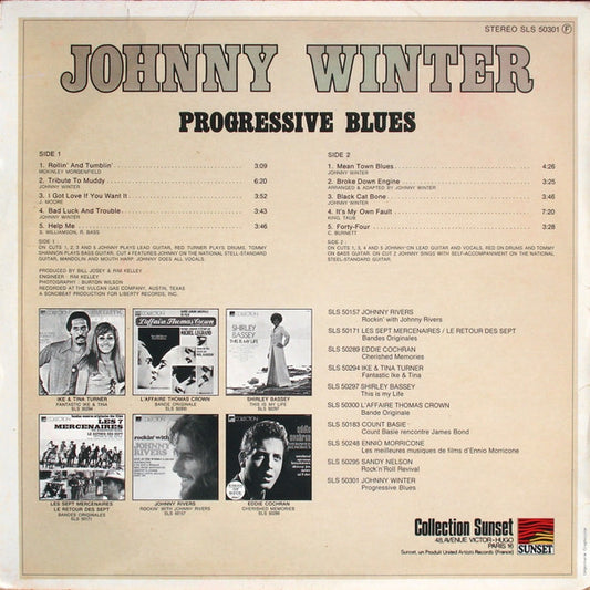Johnny Winter : Progressive Blues (LP, Album, RE)