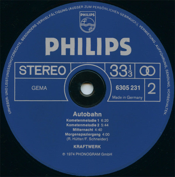 Kraftwerk : Autobahn (LP, Album, RP, Inj)