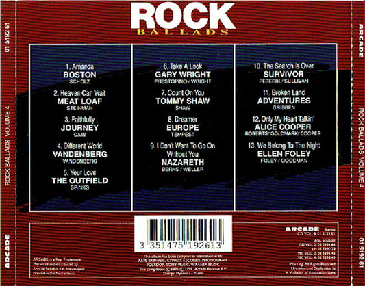 Various : Rock Ballads - Volume 4 (CD, Comp)