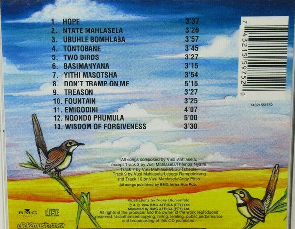 Vusi Mahlasela : Wisdom Of Forgiveness (CD, Album)