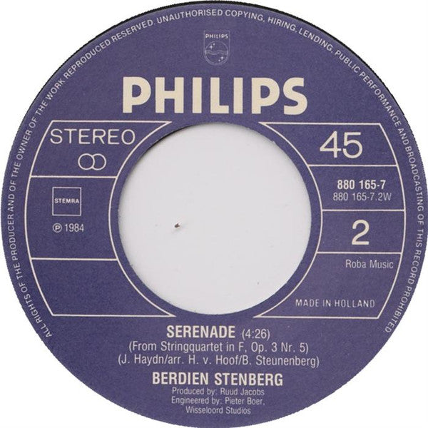 Berdien Stenberg : Vivace (7", Single)