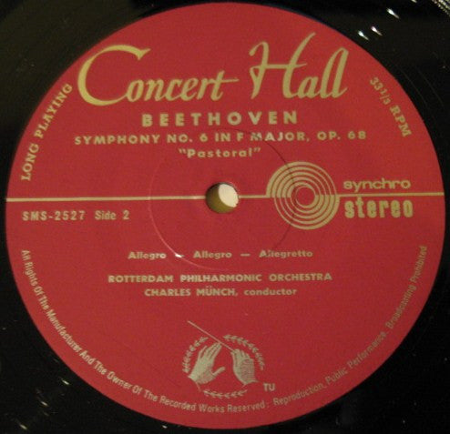 Ludwig van Beethoven, Charles Munch, Rotterdams Philharmonisch Orkest : Symphony N°. 6 "Pastorale" (LP)