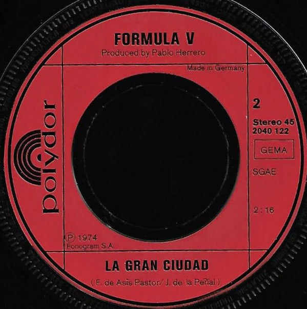 Formula V (2) : La Fiesta De Blas (7")