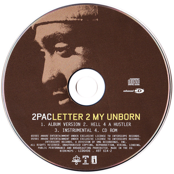 2Pac : Letter 2 My Unborn (CD, Maxi, Enh)