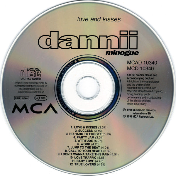 Dannii Minogue : Love And Kisses (CD, Album)