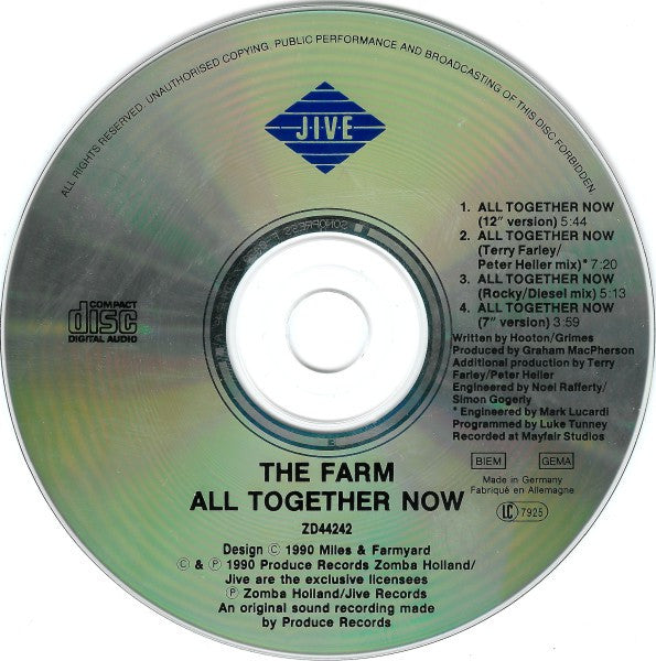 The Farm : All Together Now (CD, Single)