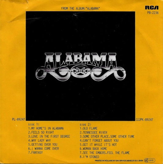 Alabama : Feels So Right (7", Single)
