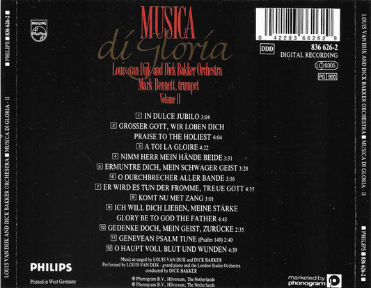 Louis Van Dijk & Dick Bakker Orchestra : Musica Di Gloria Volume II (CD, Album)