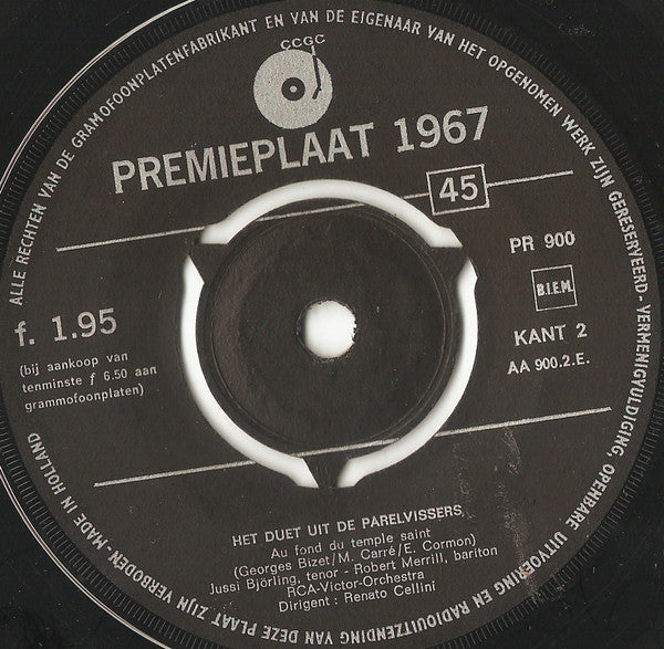 Various : Feestelijke Operette-Klanken / Het Duet Uit De Parelvissers (7", Single, 3 P)