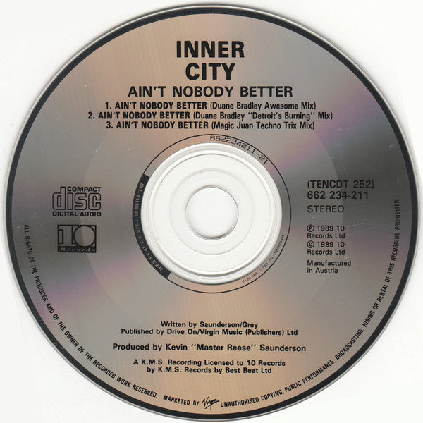 Inner City : Ain't Nobody Better (CD, Single)