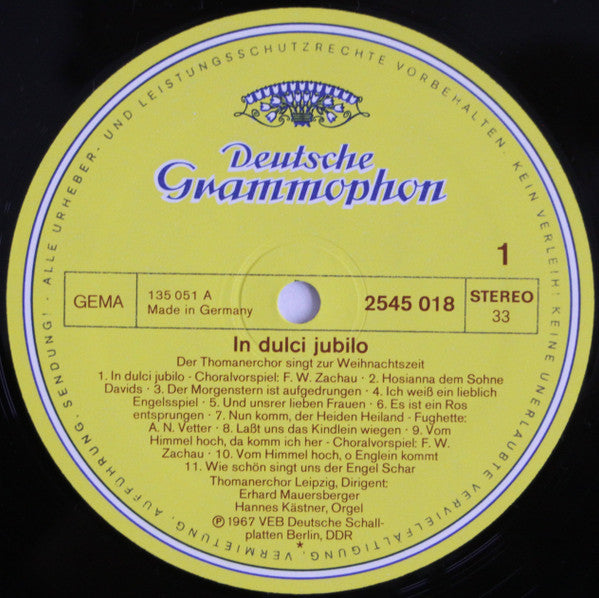 Thomanerchor : In Dulci Jubilo (LP, RE)