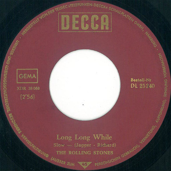 The Rolling Stones : Paint It, Black / Long Long While (7", Single, Mono, RP)