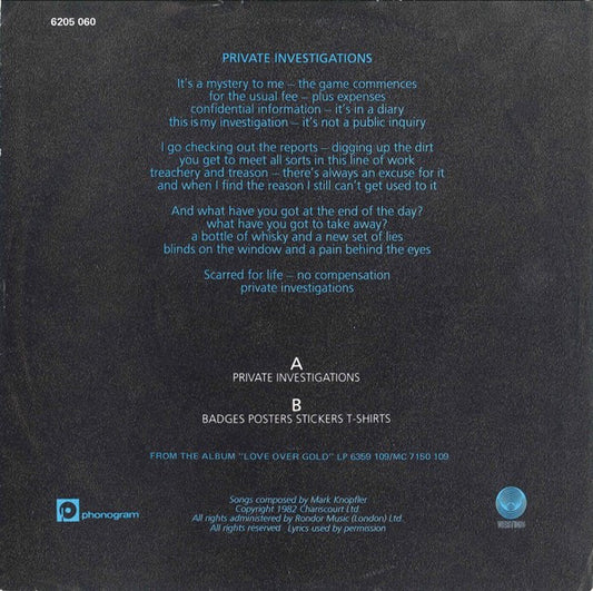Dire Straits : Private Investigations (7", EP)