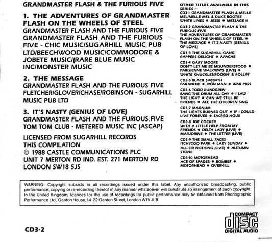 Grandmaster Flash & The Furious Five : The Adventures Of Grandmaster Flash On The Wheels Of Steel (CD, Mini, Single, Ltd, S/Edition)