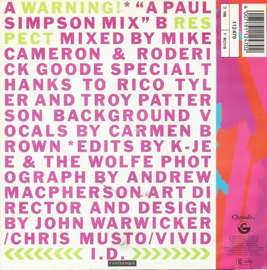 Adeva : Warning! (7", Single)