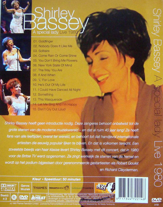 Shirley Bassey : A Special Lady - Live 1980 (DVD-V, Multichannel)