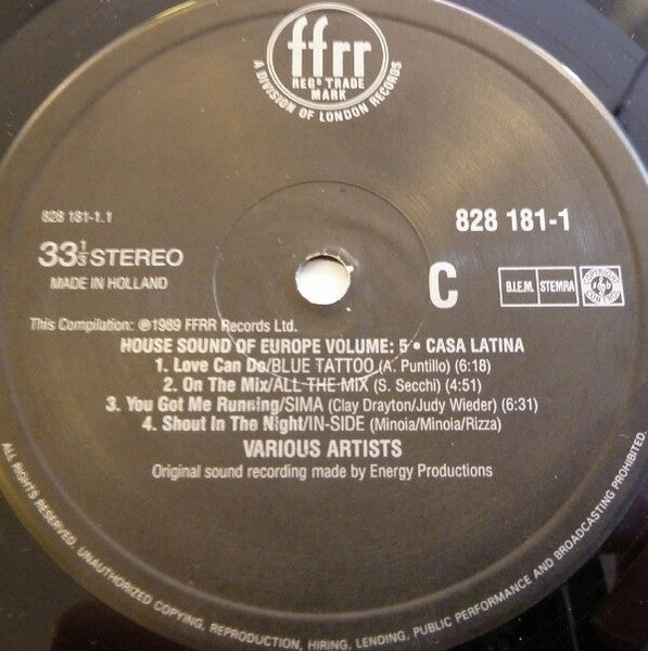 Various : The House Sound Of Europe - Vol. V - 'Casa Latina' (2xLP, Comp)