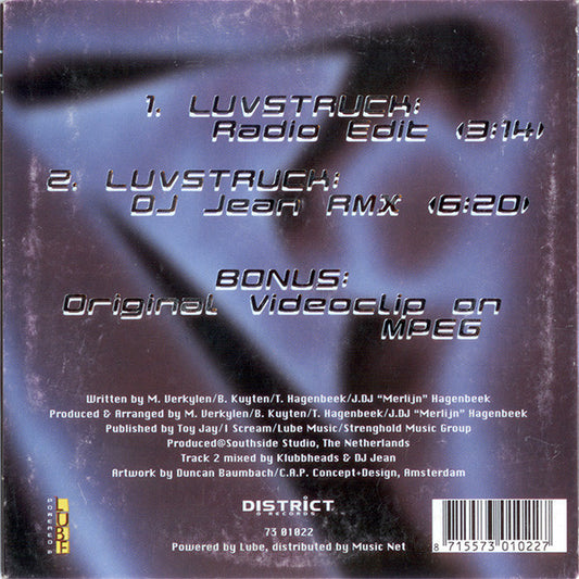 Southside Spinners : Luvstruck 2000 (CD, Single, Enh)