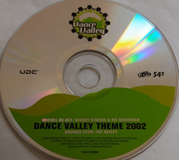 Michel De Hey, Secret Cinema & MC Marxman : Dance Valley Theme 2002 - Sounds From The Valley (CD, Single)