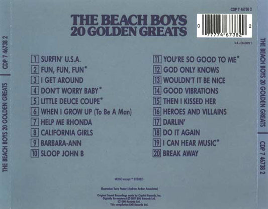 The Beach Boys : 20 Golden Greats (CD, Comp, Mono, RM)