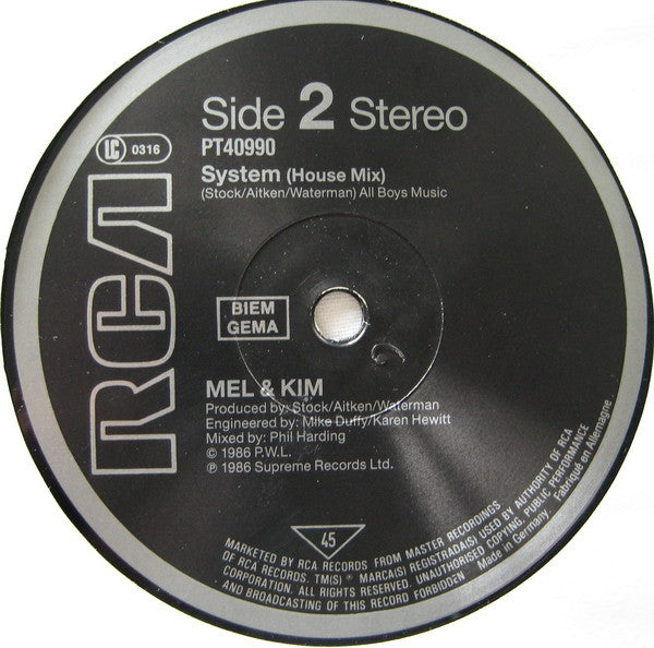 Mel & Kim : Showing Out (12")