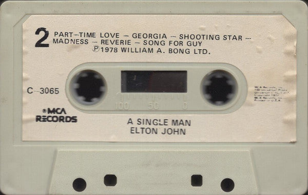 Elton John : A Single Man (Cass, Album)