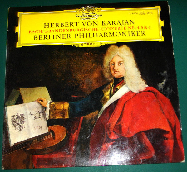 Johann Sebastian Bach - Herbert Von Karajan, Berliner Philharmoniker : Brandenburgische Konzerte Nr. 4, 5 & 6 (LP)